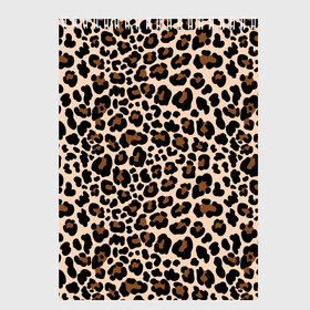Скетчбук с принтом Леопардовые Пятна в Санкт-Петербурге, 100% бумага
 | 48 листов, плотность листов — 100 г/м2, плотность картонной обложки — 250 г/м2. Листы скреплены сверху удобной пружинной спиралью | jaguar | leopard | ocelot | predator | гепард | дикая кошка | животное | зверь | кот | леопард | леопардовые пятна | оцелот | хищная кошка | хищник | ягуар