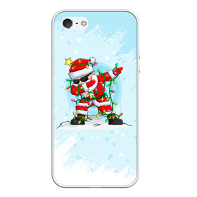 Чехол для iPhone 5/5S матовый с принтом Santa Dabbing в гирлянде. в Санкт-Петербурге, Силикон | Область печати: задняя сторона чехла, без боковых панелей | 2022 | dabbing | happy new year | merry christmas | santa dabbing | год тигра | зима близко | нг | новогодний | новогодний тигр | новый год | новый год 2022 | рождество | символ 2022 года | снег | снежинки