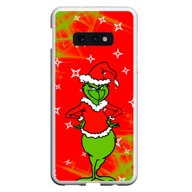 Чехол для Samsung S10E с принтом Новогодний Grinch на танцполе. в Санкт-Петербурге, Силикон | Область печати: задняя сторона чехла, без боковых панелей | 2022 | grinch | happy new year | merry christmas | год тигра | гринч | зима близко | нг | новогодний | новый год | новый год 2022 | рождество | снег | снежинки