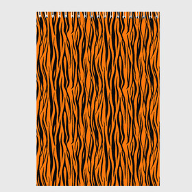 Скетчбук с принтом Тигровые Полосы в Санкт-Петербурге, 100% бумага
 | 48 листов, плотность листов — 100 г/м2, плотность картонной обложки — 250 г/м2. Листы скреплены сверху удобной пружинной спиралью | Тематика изображения на принте: animal | beast | cat | predator | tiger | амурский тигр | белый тигр | год тигра | животное | зверь | кот | полосатая кошка | саблезубый тигр | тигр | хищник | царь джунглей | шерхан