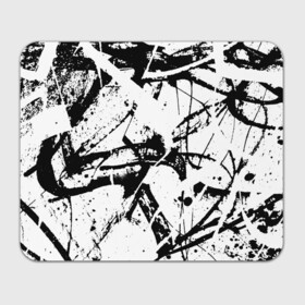 Прямоугольный коврик для мышки с принтом GRUNGE TRIP в Санкт-Петербурге, натуральный каучук | размер 230 х 185 мм; запечатка лицевой стороны | grunge | абстракция | граундж | грязный | кляксы | пестрый | черно белый