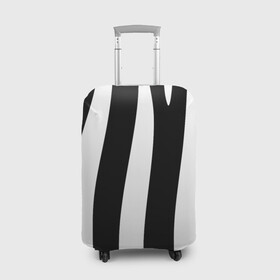 Чехол для чемодана 3D с принтом ZeBRO в Санкт-Петербурге, 86% полиэфир, 14% спандекс | двустороннее нанесение принта, прорези для ручек и колес | зебра | пестрый | полосатый | узор | черно белое