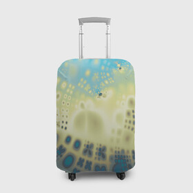 Чехол для чемодана 3D с принтом Коллекция Journey Бриз 126-2 в Санкт-Петербурге, 86% полиэфир, 14% спандекс | двустороннее нанесение принта, прорези для ручек и колес | abstraction | blue | color | fractal | yellow | абстракция | желтый | на витрину | фрактал | цветной