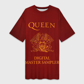 Платье-футболка 3D с принтом Digital Master Sampler  Queen в Санкт-Петербурге,  |  | freddie mercury | paul rodgers | queen | quen | альбом | брайан мэй | глэм | джон дикон | квин | королева | куин | меркури | меркьюри | музыкант | мэркури | певец | песня | поп | роджер тейлор | рок группа | фаррух булсара