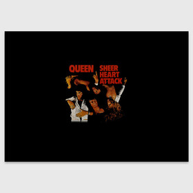 Поздравительная открытка с принтом Sheer Heart Attack - Queen в Санкт-Петербурге, 100% бумага | плотность бумаги 280 г/м2, матовая, на обратной стороне линовка и место для марки
 | Тематика изображения на принте: freddie mercury | paul rodgers | queen | quen | альбом | брайан мэй | глэм | джон дикон | квин | королева | куин | меркури | меркьюри | музыкант | мэркури | певец | песня | поп | роджер тейлор | рок группа | фаррух булсара
