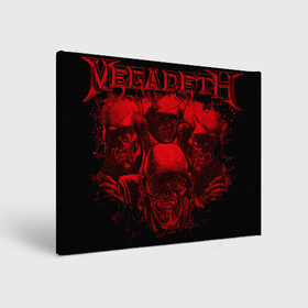 Холст прямоугольный с принтом Megadeth skeletons в Санкт-Петербурге, 100% ПВХ |  | alternative | megadeth | metall | music | rock | альтернатива | мегадез | металл | музыка | рок