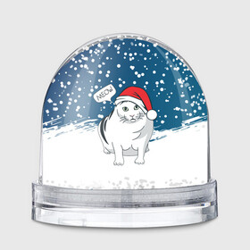 Игрушка Снежный шар с принтом НОВОГОДНИЙ КОТ БЕНДЕР (МЕМ) в Санкт-Петербурге, Пластик | Изображение внутри шара печатается на глянцевой фотобумаге с двух сторон | Тематика изображения на принте: 2022 | 22 | bender | cat | christmas | meme | memes | meow | merry | new | snow | winter | year | бендер | год | зима | кот | кошка | мем | мемы | мяй | новый | рождество | снег | толстый