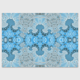 Поздравительная открытка с принтом Коллекция Фрактальная мозаика Голубой 292-6-n в Санкт-Петербурге, 100% бумага | плотность бумаги 280 г/м2, матовая, на обратной стороне линовка и место для марки
 | blue | fractal | light | pattern | symmetrical | на витрину | светлый | симметричный | узор | фрактал