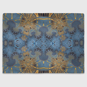 Плед 3D с принтом Коллекция Фрактальная мозаика Желто-синий 292-6-n11-2 в Санкт-Петербурге, 100% полиэстер | закругленные углы, все края обработаны. Ткань не мнется и не растягивается | Тематика изображения на принте: blue | fractal | light | pattern | symmetrical | yellow | желтый | светлый | симметричный | узор | фрактал