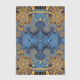 Постер с принтом Коллекция Фрактальная мозаика Желто-синий 292-6-n11-2 в Санкт-Петербурге, 100% бумага
 | бумага, плотность 150 мг. Матовая, но за счет высокого коэффициента гладкости имеет небольшой блеск и дает на свету блики, но в отличии от глянцевой бумаги не покрыта лаком | blue | fractal | light | pattern | symmetrical | yellow | желтый | светлый | симметричный | узор | фрактал