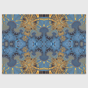 Поздравительная открытка с принтом Коллекция Фрактальная мозаика Желто-синий 292-6-n11-2 в Санкт-Петербурге, 100% бумага | плотность бумаги 280 г/м2, матовая, на обратной стороне линовка и место для марки
 | blue | fractal | light | pattern | symmetrical | yellow | желтый | светлый | симметричный | узор | фрактал