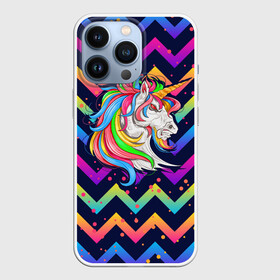 Чехол для iPhone 13 Pro с принтом Cерьезный Единорог   Frowning Unicorn в Санкт-Петербурге,  |  | angry | neon | unicorn | единорог | злой | кислотный | конь | лошадь | неон | пони | радуга | радужный | сердитый | серьезный | хмурый | юникорн