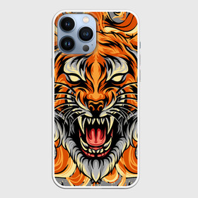 Чехол для iPhone 13 Pro Max с принтом Символ года тигр в гневе в Санкт-Петербурге,  |  | 2022 | большая кошка | животное | новый год | символ года | тигр | хищник