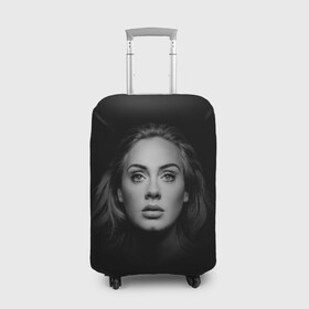 Чехол для чемодана 3D с принтом Портрет Адель в Санкт-Петербурге, 86% полиэфир, 14% спандекс | двустороннее нанесение принта, прорези для ручек и колес | взгляд | глаза | девушка | имя | лицо