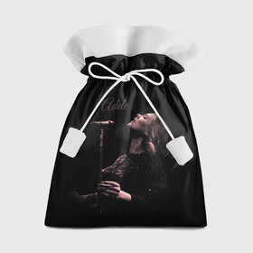 Подарочный 3D мешок с принтом Песнь Адель в Санкт-Петербурге, 100% полиэстер | Размер: 29*39 см | девушка | имя | микрофон | певица | песня