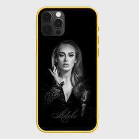 Чехол для iPhone 12 Pro с принтом Adele Icon в Санкт-Петербурге, силикон | область печати: задняя сторона чехла, без боковых панелей | Тематика изображения на принте: девушка | имя | микрофон | певица | фото