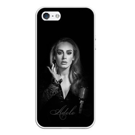 Чехол для iPhone 5/5S матовый с принтом Adele Icon в Санкт-Петербурге, Силикон | Область печати: задняя сторона чехла, без боковых панелей | девушка | имя | микрофон | певица | фото