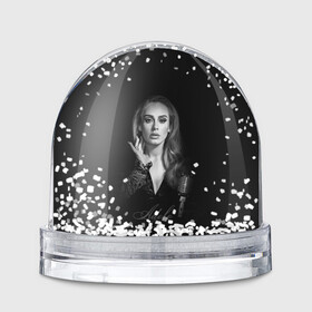 Игрушка Снежный шар с принтом Adele Icon в Санкт-Петербурге, Пластик | Изображение внутри шара печатается на глянцевой фотобумаге с двух сторон | девушка | имя | микрофон | певица | фото