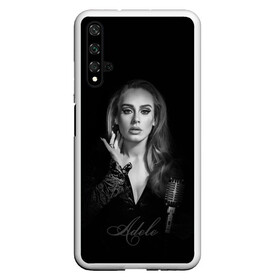 Чехол для Honor 20 с принтом Adele Icon в Санкт-Петербурге, Силикон | Область печати: задняя сторона чехла, без боковых панелей | девушка | имя | микрофон | певица | фото