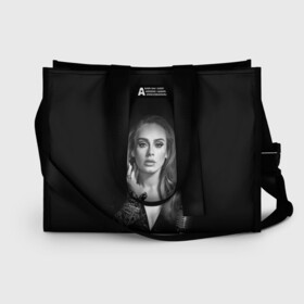 Сумка-шоппер 3D с принтом Adele Icon в Санкт-Петербурге, 100% полиэстер | застегивается на металлическую кнопку; внутренний карман застегивается на молнию. Стенки укреплены специальным мягким материалом, чтобы защитить содержимое от несильных ударов
 | девушка | имя | микрофон | певица | фото