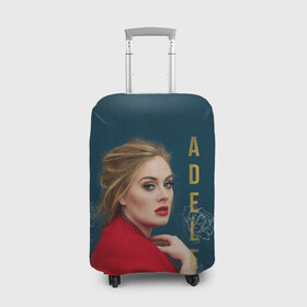Чехол для чемодана 3D с принтом Portrait Adele в Санкт-Петербурге, 86% полиэфир, 14% спандекс | двустороннее нанесение принта, прорези для ручек и колес | имя | лицо | надпись | певица | портрет
