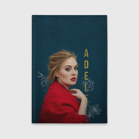 Обложка для автодокументов с принтом Portrait Adele в Санкт-Петербурге, натуральная кожа |  размер 19,9*13 см; внутри 4 больших “конверта” для документов и один маленький отдел — туда идеально встанут права | имя | лицо | надпись | певица | портрет