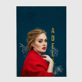 Постер с принтом Portrait Adele в Санкт-Петербурге, 100% бумага
 | бумага, плотность 150 мг. Матовая, но за счет высокого коэффициента гладкости имеет небольшой блеск и дает на свету блики, но в отличии от глянцевой бумаги не покрыта лаком | имя | лицо | надпись | певица | портрет