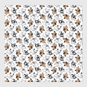Магнитный плакат 3Х3 с принтом Бульдожики в Санкт-Петербурге, Полимерный материал с магнитным слоем | 9 деталей размером 9*9 см | animal | bulldog | dog | french bulldog | french bulldog p | pit bull | бойцовская собака | бульдог | год собаки | друг человека | животное | зверь | кинолог | пёс | питбуль | собака французский бульдог | собаковод