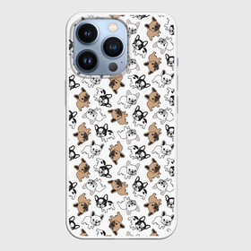 Чехол для iPhone 13 Pro с принтом Бульдожики в Санкт-Петербурге,  |  | animal | bulldog | dog | french bulldog | french bulldog p | pit bull | бойцовская собака | бульдог | год собаки | друг человека | животное | зверь | кинолог | пёс | питбуль | собака французский бульдог | собаковод
