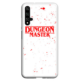 Чехол для Honor 20 с принтом DUNGEON MASTER BLOOD ГАЧИМУЧИ БЕЛЫЙ в Санкт-Петербурге, Силикон | Область печати: задняя сторона чехла, без боковых панелей | Тематика изображения на принте: aniki | billy | boss | boy | bucks | dark | deep | door | dungeon | fantasy | gachi | gachimuchi | gym | hundred | master | muchi | next | stranger | the | things | three | van | wee | билли | ван | гачи | гачимучи | дела | мучи | 