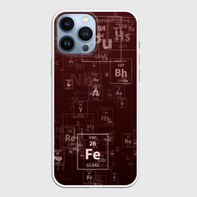 Чехол для iPhone 13 Pro Max с принтом Fe   Таблица Менделеева в Санкт-Петербурге,  |  | fe | для студентов | для физиков | для химиков | железо | наука | таблица менделеева | ученым | физика | химия | элемент
