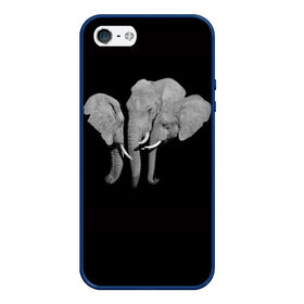 Чехол для iPhone 5/5S матовый с принтом Сплоченность в Санкт-Петербурге, Силикон | Область печати: задняя сторона чехла, без боковых панелей | Тематика изображения на принте: любовь | преданность | семья | слоненок | слониха | слоны