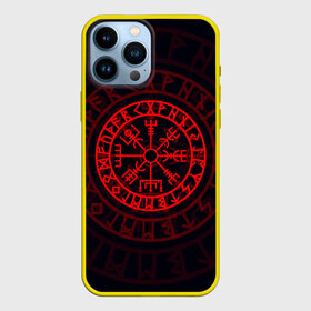 Чехол для iPhone 13 Pro Max с принтом Красный Вегвизир в Санкт-Петербурге,  |  | викинги | красный вегвизир | минимализм | руны | руны викингов | символ | символика