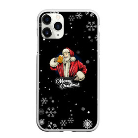 Чехол для iPhone 11 Pro Max матовый с принтом Merry Christmas Санта с пивом в Санкт-Петербурге, Силикон |  | Тематика изображения на принте: 2022 | happy new year | merry christmas | santa | год тигра | зима близко | нг | новогодний | новогодний санта | новый год | новый год 2022 | рождество | санта | символ 2022 года | снег