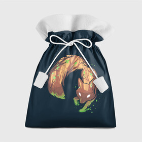Подарочный 3D мешок с принтом Лисолес в Санкт-Петербурге, 100% полиэстер | Размер: 29*39 см | живо | животинка | животинки | животное | животные | звери | зверки | зверята | лес | лесной зверёк | лис | лиса | лисичка | лисички | лисолес | оранжевая лиса | тайга