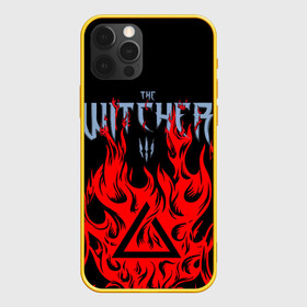 Чехол для iPhone 12 Pro с принтом THE WITCHER 3 ВЕДЬМАК 3 FIRE ОГОНЬ в Санкт-Петербурге, силикон | область печати: задняя сторона чехла, без боковых панелей | geralt | the witcher | the witcher wild hunt | witcher | wolf | аард | аксий | белый волк | ведьмак | ведьмак 3 | волк | геральт | игни | ирден | йенифер | каер морхен | квен | охотник | трисс | цири | школа волка