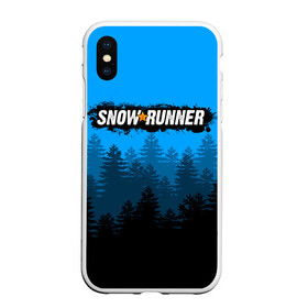 Чехол для iPhone XS Max матовый с принтом SNOWRUNNER СНОУРАННЕР ЛЕС в Санкт-Петербурге, Силикон | Область печати: задняя сторона чехла, без боковых панелей | Тематика изображения на принте: game | snow runner | snowrunner | грузовик | дальнобойщик | игра | симулятор | сноу раннер | сноураннер