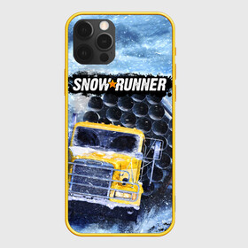 Чехол для iPhone 12 Pro с принтом SNOWRUNNER ART СНОУРАННЕР АРТ в Санкт-Петербурге, силикон | область печати: задняя сторона чехла, без боковых панелей | game | snow runner | snowrunner | winter | грузовик | дальнобойщик | зима | игра | лес | симулятор | снег | сноу раннер | сноураннер