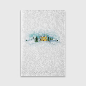 Обложка для паспорта матовая кожа с принтом Нежность. Зимний пейзаж в Санкт-Петербурге, натуральная матовая кожа | размер 19,3 х 13,7 см; прозрачные пластиковые крепления | зима | зимний пейзаж | нежность | новогодний | пейзаж | снег