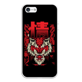 Чехол для iPhone 5/5S матовый с принтом Japanese Red Tiger в Санкт-Петербурге, Силикон | Область печати: задняя сторона чехла, без боковых панелей | 2022 | 2022 год | japa | japan tiger | japanese | japanese tiger | tiger | год тигра | новый год 2022 | новый год тигра | тигр