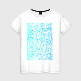 Женская футболка хлопок с принтом Blue Impulse в Санкт-Петербурге, 100% хлопок | прямой крой, круглый вырез горловины, длина до линии бедер, слегка спущенное плечо | more than esport | больше чем киберспорт | киберспорт | киберспортивный клуб | лгу им аспушкина