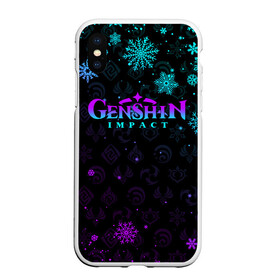 Чехол для iPhone XS Max матовый с принтом НОВОГОДНИЙ НЕОНОВЫЙ GENSHIN IMPACT в Санкт-Петербурге, Силикон | Область печати: задняя сторона чехла, без боковых панелей | amber | anime | girl | jean | lisa | paimon | zelda | анемо | аниме | геншен импакт | геншин эмпакт | геншинимпакт | девушка | игры | импакт | итто аратаки | кли | лиза | новогодний genshin impact | новогодний геншин импакт