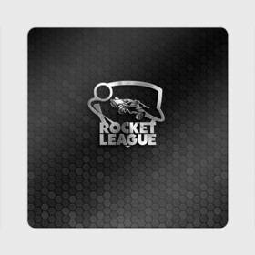 Магнит виниловый Квадрат с принтом Rocket League Metal Logo в Санкт-Петербурге, полимерный материал с магнитным слоем | размер 9*9 см, закругленные углы | auto | avto | car | race | rocket league | авто | гонки | машина | рокет лига | тачка