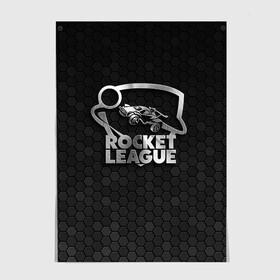 Постер с принтом Rocket League Metal Logo в Санкт-Петербурге, 100% бумага
 | бумага, плотность 150 мг. Матовая, но за счет высокого коэффициента гладкости имеет небольшой блеск и дает на свету блики, но в отличии от глянцевой бумаги не покрыта лаком | auto | avto | car | race | rocket league | авто | гонки | машина | рокет лига | тачка