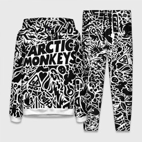 Женский костюм 3D (с толстовкой) с принтом Arctic monkeys Pattern в Санкт-Петербурге,  |  | alternative | arctic monkeys | metall | music | rock | альтернатива | арктик монкейс | арктические обезьяны | металл | музыка | рок