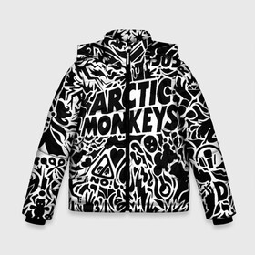 Зимняя куртка для мальчиков 3D с принтом Arctic monkeys Pattern в Санкт-Петербурге, ткань верха — 100% полиэстер; подклад — 100% полиэстер, утеплитель — 100% полиэстер | длина ниже бедра, удлиненная спинка, воротник стойка и отстегивающийся капюшон. Есть боковые карманы с листочкой на кнопках, утяжки по низу изделия и внутренний карман на молнии. 

Предусмотрены светоотражающий принт на спинке, радужный светоотражающий элемент на пуллере молнии и на резинке для утяжки | alternative | arctic monkeys | metall | music | rock | альтернатива | арктик монкейс | арктические обезьяны | металл | музыка | рок