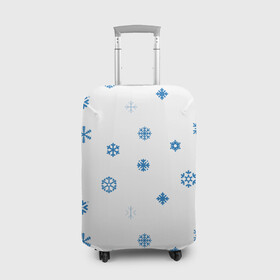 Чехол для чемодана 3D с принтом Снег идёт в Санкт-Петербурге, 86% полиэфир, 14% спандекс | двустороннее нанесение принта, прорези для ручек и колес | мороз | новогодний | новый год | паттерн | рождественски | рождество | сезон | снег | снегопад | снежинки | хима | холод | холодно
