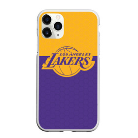 Чехол для iPhone 11 Pro матовый с принтом LAKERS LINE HEXAGON SPORT в Санкт-Петербурге, Силикон |  | Тематика изображения на принте: america | basketball | hexagon | kobe bryant | la | la lakers | lakers | los angeles lakers | nba | usa | баскетбол | гексагон | геометрия | кобе брайант | лос анджелес лейкерс | нба | соты | сша