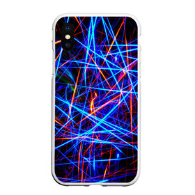 Чехол для iPhone XS Max матовый с принтом NEON LINES Glowing Lines Effect в Санкт-Петербурге, Силикон | Область печати: задняя сторона чехла, без боковых панелей | Тематика изображения на принте: rave neon | живые линии | неновые лучи | неон | неоновая лампа | неоновая ночь | неоновые ленты | неоновые линии разных цветов | неоновый рейв | светящиеся линии | флекс неон | эффект неона