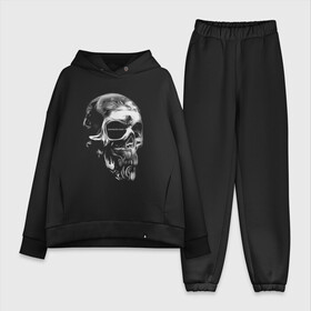 Женский костюм хлопок Oversize с принтом Memento mori в Санкт-Петербурге,  |  | art | fashion | hype | memento mori | motto | philosophy | skull | slogan | vanguard | авангард | девиз | искусство | мода | слоган | философия | хайп | череп